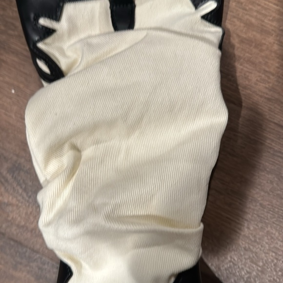 🛑AT COST SLOUCHY canvas vegan leather Western Black cream cowboy Boots CLEARANCE - Picture 5 of 6